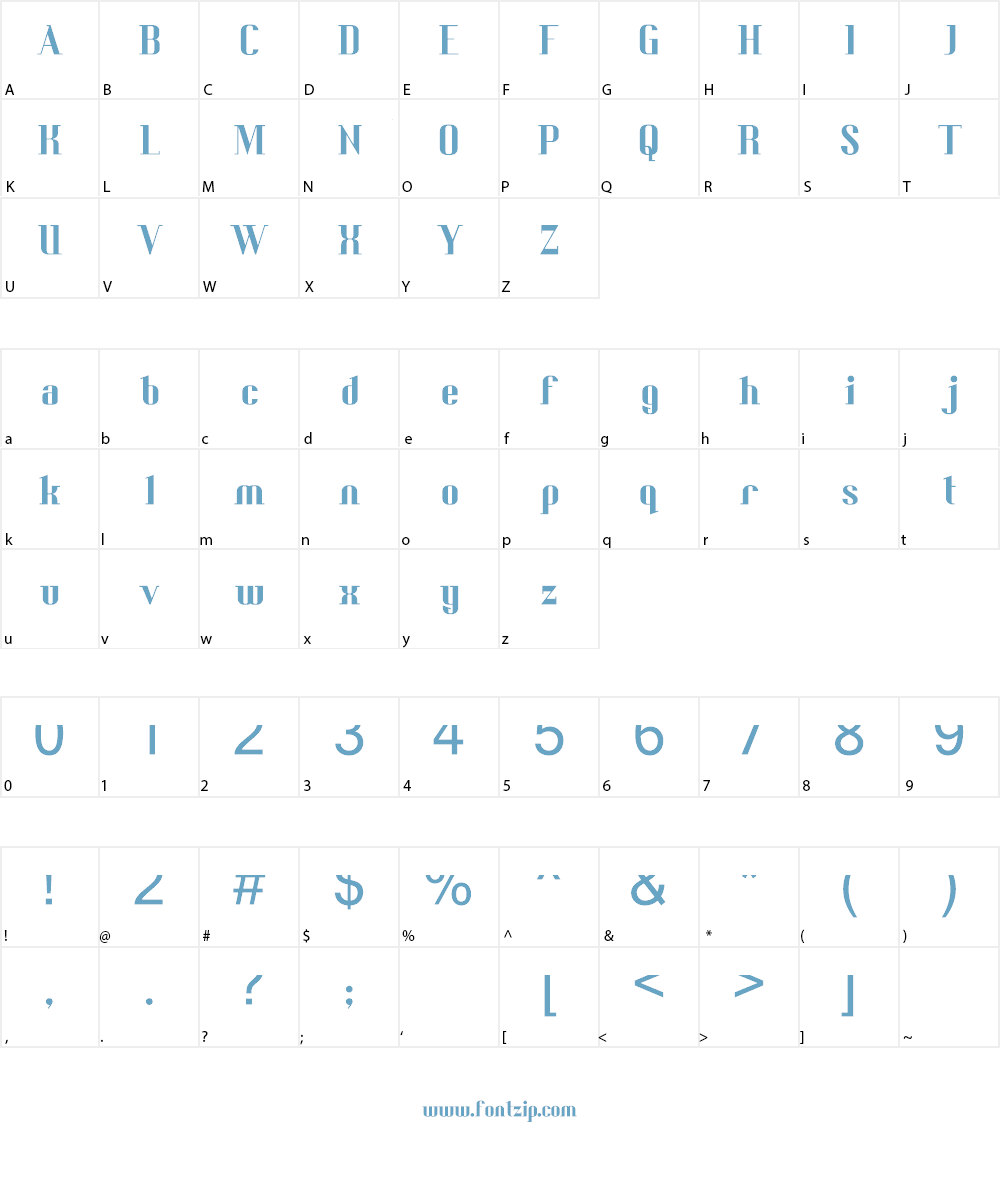 Bedric's Worth Font Character